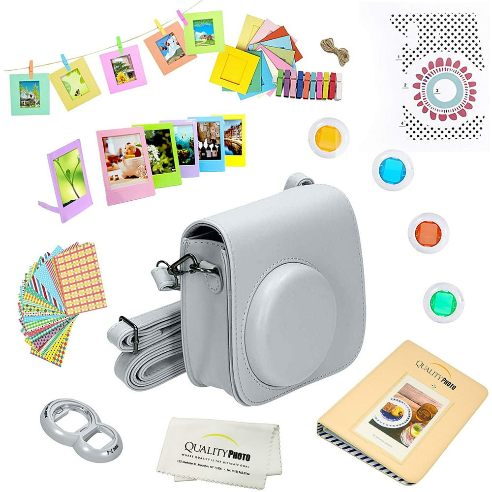 Fujifilm Instax Mini 9 Accessories kit (Smokey White) Includes a 12