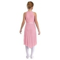 thumbnail image 2 of RUNQHUI Robe de Ballet Sans Manches pour Filles avec Strass Brillants Justaucorps Moderne Contemporain Costume de Bal Rose 10, 2 of 7