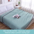 thumbnail image 2 of Edredón de verano de algodón lavado, manta transpirable y acondicionadora, funda de cama ligera para todas las estaciones para el hogar y el dormitorio., 2 of 4