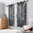 thumbnail image 2 of Yayeee Window Curtains Light Filtering 63"x52" Grommet Panel Pair Home Living Room Decor, Elegant Geometric Pattern, 2 of 7