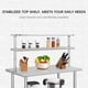 thumbnail image 5 of 30x24 pulgadas stainless steel commercial work mesa con overshelf y adjustable undershelf, heavy duty metal kitchen prep mesa para home, restaurant, garage, 5 of 7