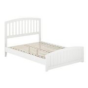 AFI Quincy Full Solid Wood Low Profile Platform Bed with Matching Footboard, White