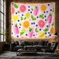 thumbnail image 6 of Scattered Arrangement Fruity With Summery Elements Soft Pale, Mystical Fantasy for Space Lovers, Galaxy Room Decor, Valentine's Day Gift, Tapestry Wall Hanging for Bedroom and Dorm, 6 of 7