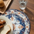 thumbnail image 4 of Round Placemats Bohemian Blue Orange Flowers 15 inch Set of 4 Table Mats for Dining Table Vintage Ethnic Style Heat Resistant Non-Slip Kitchen & Home Decorative Place Mat Set, 4 of 8