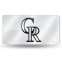 Colorado Baseball Rockies - Mirrored Look - Laser Cut License Plate