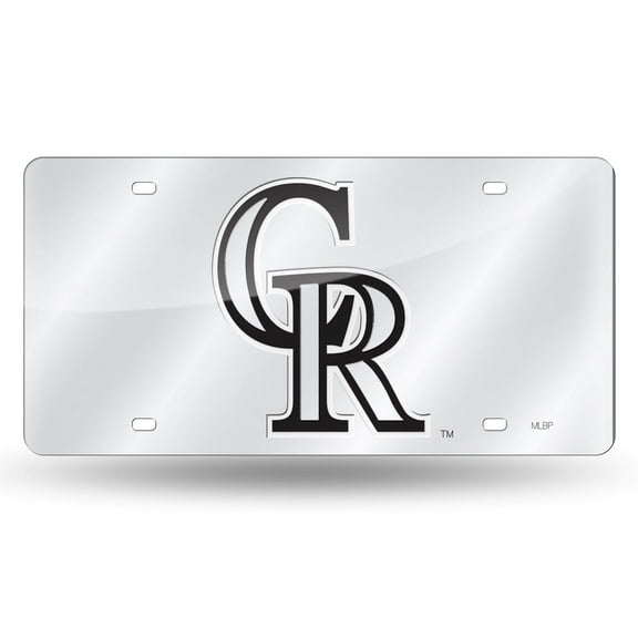Colorado Baseball Rockies Acrylic License Plate Laser Tag