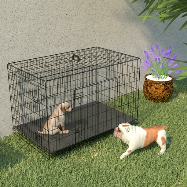 Large Dog Crate for Dogs and Cats, 3048 Inch Folding Mental Wire