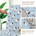 thumbnail image 5 of Yayeee 2 Pack Dining Chair Covers Stretch Parson Chairs Slipcovers Seat Protector, Blue Sheep Pattern, 5 of 6