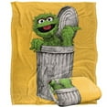 thumbnail image 3 of Sesame Street Painted Oscar The Grouch Blanket, 3 of 7