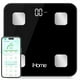 thumbnail image 1 of Báscula digital inteligente iHome con Bluetooth para medir el peso corporal. Incluye IMC, grasa corporal y masa muscular. Pilas incluidas (Bluetooth inteligente negro)., 1 of 5
