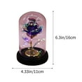 thumbnail image 3 of Eespoir Glass Covered Foil Rose, Eternal Flower Ornament, LED Night Light Decor, For Valentine's Day Gift Giving, Home Party Decor(Purple), 3 of 7