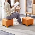 thumbnail image 7 of Fufafayo under $5 Small Stool Sofa Stool Doorway Shoe Changing Stool with Soft Padded Seat, Square Footstool FootRest for Living Room, Bedroom, Office, 7 of 7