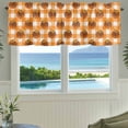 thumbnail image 3 of Leopard Pumpkin Fall Farmhouse Short Window Curtain Valances, Thanksgiving Orange Buffalo Check Rod Pocket Kitchen Valances for Living Room Bedroom Bathroom Cafe 54" x 18", 3 of 8