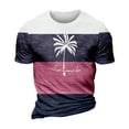 thumbnail image 4 of Yiaimeir Hawaiian Print Men's Printed Casual Round Neck Short Sleeve T-shirt, 4 of 4