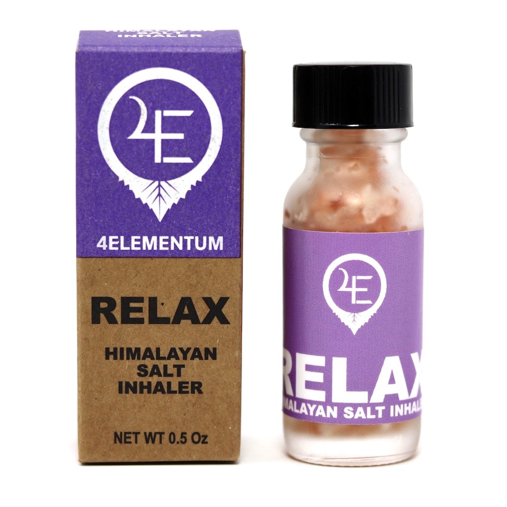 4Elementum Relax Himalayan Salt Inhaler to Calm Anxiety, Depression