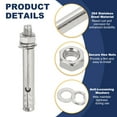 thumbnail image 3 of Uxcell 304 Stainless Steel Expansion Bolts, External Hex Screw for Drywall Construction Projects M6 x 60mm 8 Pcs, 3 of 7