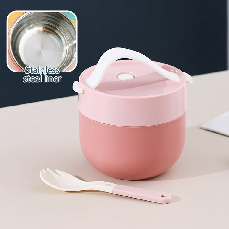 Food Storage Containers Sealable Leakproof Soup Cup With Lid Spoon  Microwave Heated Bowl For Easy Handling