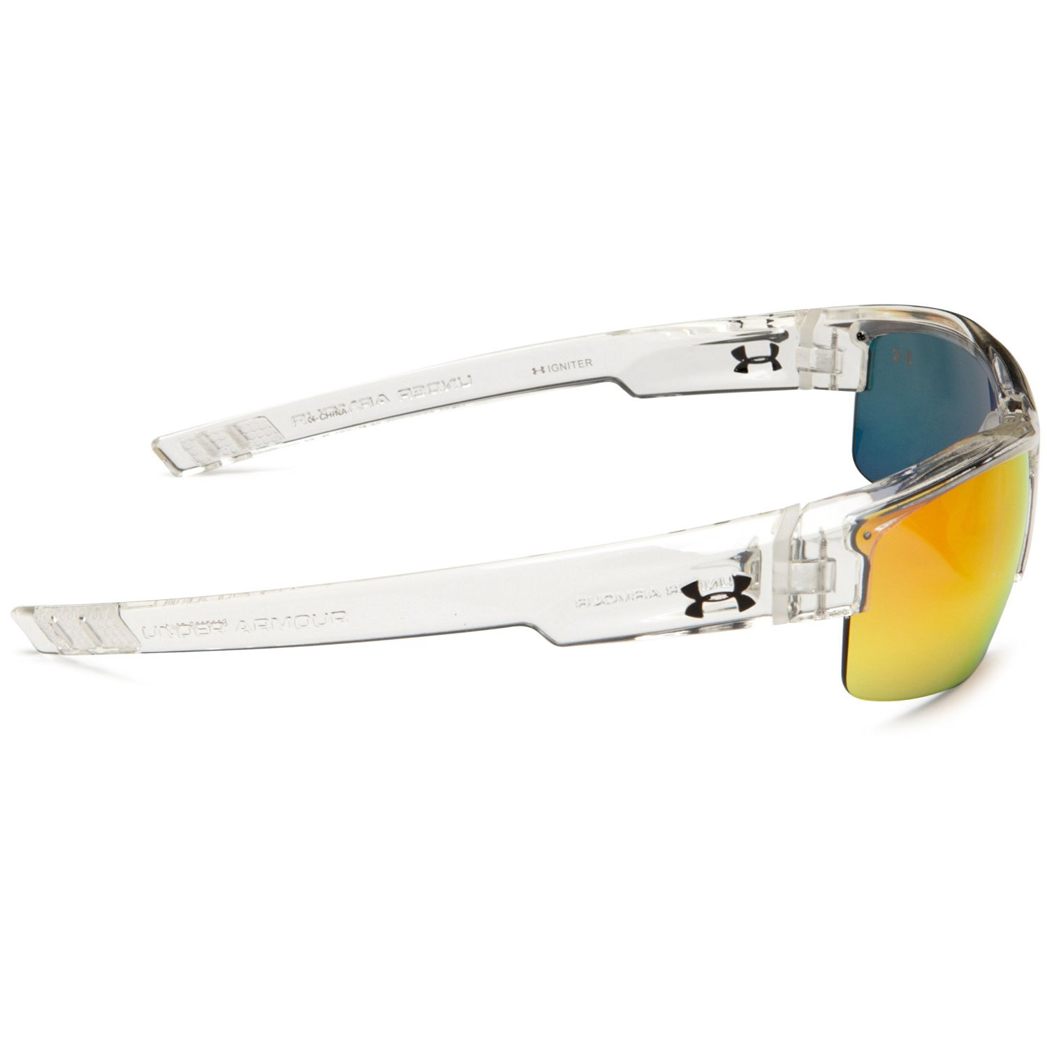 Under Armour UA Igniter Crystal Clear Frame Orange Mirror Multiflection Lens Sport Sunglasses - image 3 of 5