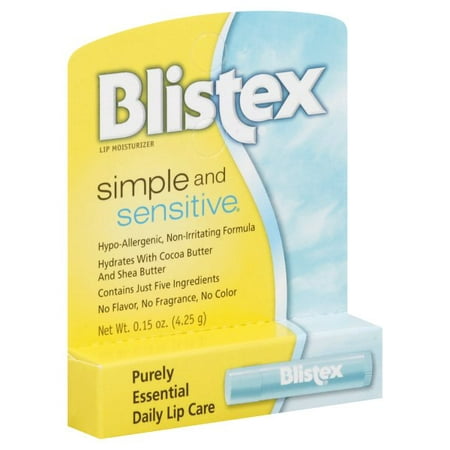 Blistex Simple and Sensitive Lip Moisturizer, 0.15