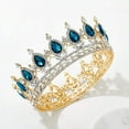 thumbnail image 3 of Alloy Exquisite Craft And Delicate Pattern Rhinestone Tiara For Wedding Or Bridal Wedding Hair Crown Metallic Luster And Shiny Hair Crown For Wedding Or Cosplay Wedding Hair Crown Tiaras And Crowns L, 3 of 9