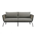 thumbnail image 4 of Linon Hayes Aluminum and Wicker Outdoor Loveseat in Black and Natural, 4 of 11