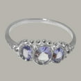 thumbnail image 5 of LBG British Made 10k White Gold Natural Tanzanite Womens Anniversary Ring - 33 size options - Size 9, 5 of 6