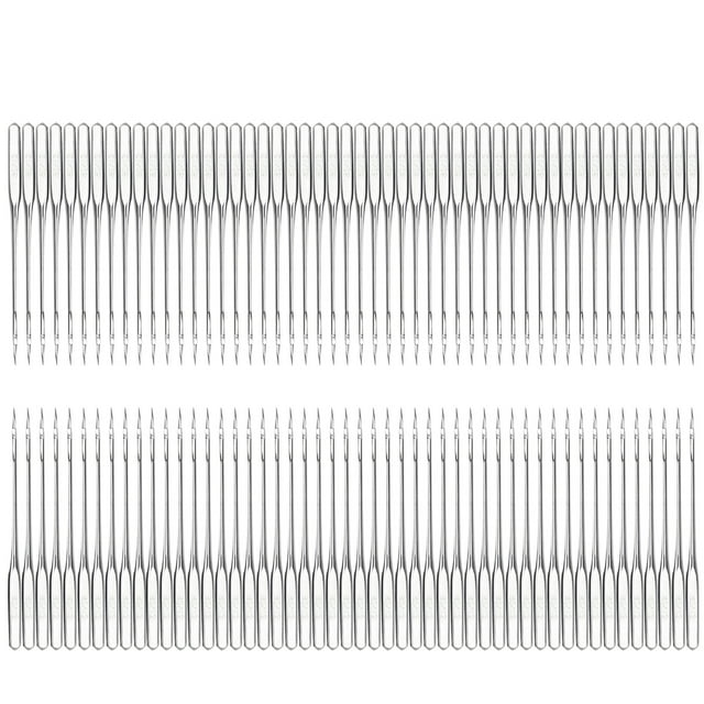 Agujas de Coser para Ojos Grandes, 100 Piezas Agujas para Tejer a Mano de Acero de Alta Dureza Agujas para Bordar Tapices Aguja de Coser de Hilo para Proyectos de Ganchillo (#2)