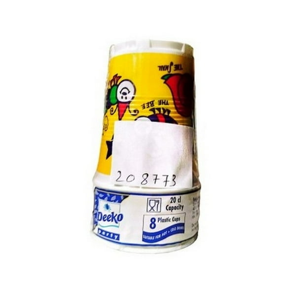 Deeko Plastic 200ml Party Cup (Pack of 8)