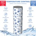 thumbnail image 5 of Pioneer Flower Floral Print Pattern 20oz Skinny Tumbler with Straw & Lid, Double Wall Vacuum Insulated Cup, Leak-Proof, Cup Holder Friendly, Hot 6H Cold 12H, 5 of 6