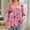 *Pink, variant on ClodeEU Womens Plus Size Shirts,Long Sleeve Round Neck Fall Tunic Blouses,Casual Loose Fit Tops Brown,Womens Plus L