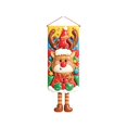 thumbnail image 1 of Amzcrzy Decoración navideña,Árbol de Navidad,Luces navideñas Letrero navideño colgante para puerta, decoración de 43 x 16 pulgadas, adorno de pared con personaje caprichoso para puerta principal, por, 1 of 6