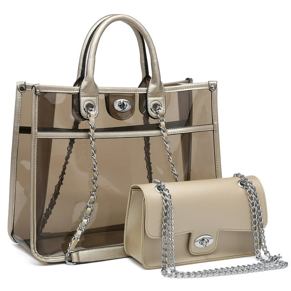 M Marco Women's Tote Bags with Crossbody Purse Set PVC Top Handle Bags