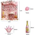 thumbnail image 2 of Decoraciones de cumpleaños rosas para mujeres, decoraciones de fiesta de feliz cumpleaños para niñas, cortina de flecos rosa, pancarta de feliz cumpleaños, globo de feliz cumpleaños, feliz cumpleaños, 2 of 5