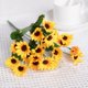 thumbnail image 3 of Girasol artificial 2 Ramo de flores artificiales Girasoles falsos Decoración floral Ramo Hogar Hotel Oficina Banquete de boda Jardín Artesanía Decoración de arte 13 pulgadas brillar Electrónica, 3 of 5