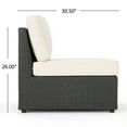 thumbnail image 3 of Sofa Outdoor Patio Rattan, 2PCS Armless Sofa Sectional PE Wicker Garden Furniture, for Poolside, Indoor, Gray, 3 of 5