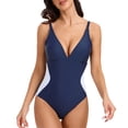thumbnail image 4 of Bixock Tankini Swimsuits for Women,One Piece Swimsuits for Women,Swimsuits for Women Solid Color Slim Swimsuit Performance Guard Swimwear Swimsuits, 4 of 6