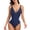 Navy, variant on Womens One Piece Swimsuit Slimming Sport Tummy Control Bathing Suit Color Block Shapewear Swim Suits
