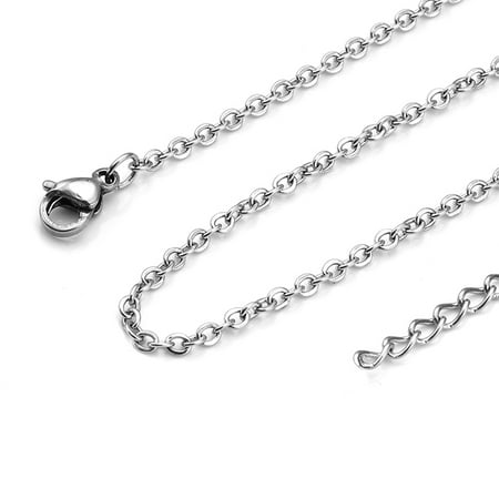 Jovivi Silver Plated Necklace Chain, Cable Chain Pack for Jewelry Making, 24"