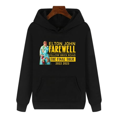 

Elton John Farewell Yellow Brick Road hoodie Sweatshirt Logo Printed Women men Pullovers