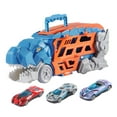 thumbnail image 4 of Camión de dinosaurios transformable, camión devorador de dinosaurios creativo para bebés y niños. azul con 3 autos, 4 of 9