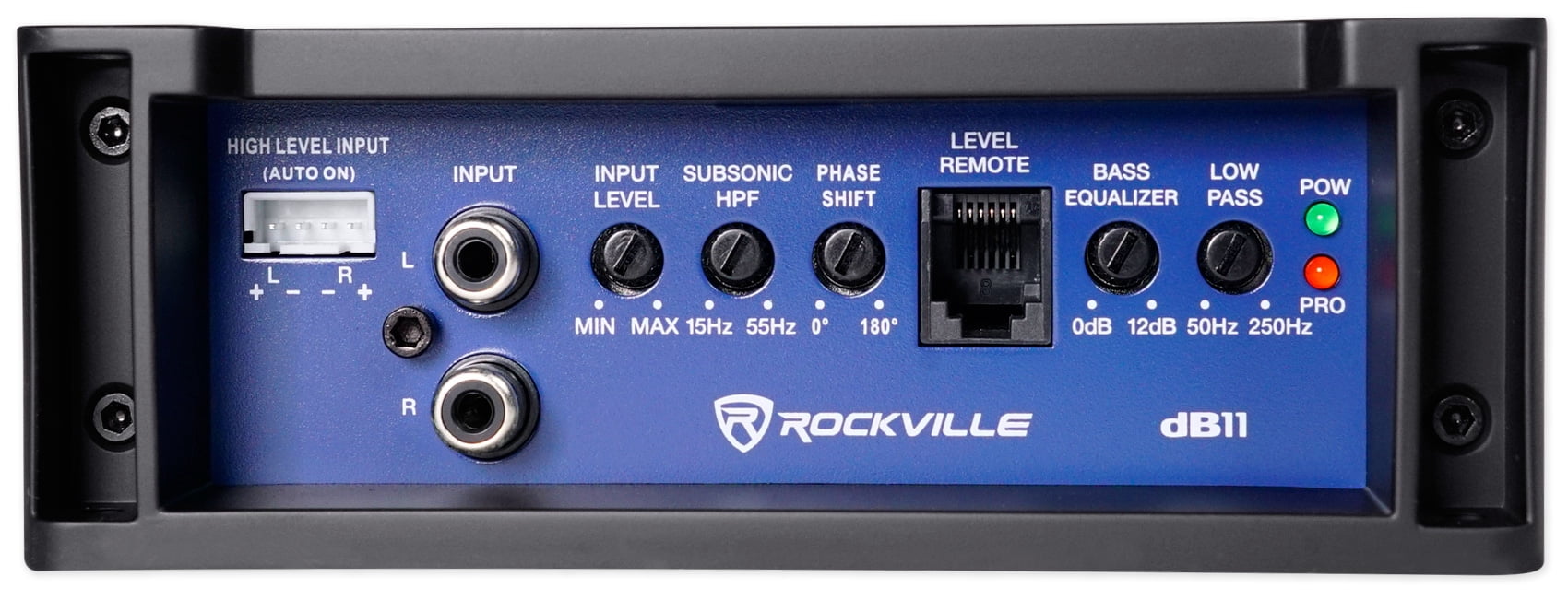 Rockville dB11 1400w Peak/350 watt RMS Mono 2-Ohm Amplifier Car Amp+Bass Remote