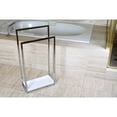 thumbnail image 2 of Kingston Brass SCC8261 Edenscape 33-5/8 Inch Freestanding Pedestal 2-Tier Towel Rack with Wooden Shelf in Polished Chrome, 2 of 8