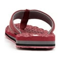 thumbnail image 3 of MUK LUKS Men's Chill Cooler Thong -Burgundy Grey 12, 3 of 7