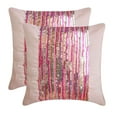 thumbnail image 2 of Cushion Cover, Pink Decorative Pillow Cover, Fuchsia Silver Sequins Girls Room Glitter Sparkly Pillow Cover, 18x18 inch (45x45 cm) Cushion Cover, Square Silk Throw Pillow - Pink Angel, 2 of 4