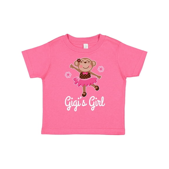 Inktastic Gigis Girl Ballerina Monkey Girls Toddler T-Shirt