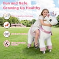 thumbnail image 5 of DEYGIA Ride on Unicorn Toys for Kids, Ride on Toy for Girls 4 to 9 Years Old, 36.6'' Height Riding Horse Rider Mechanical Walking Action Toys, No Battery or Electricity, Max Load 165LBS, 5 of 9