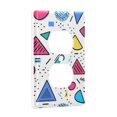 thumbnail image 2 of Yayeee Duplex Wall Plate 1-Gang 4.5"x2.7" Home Receptacle Light Switch Decorative Outlet Cover, Red Retro Pattern, 2 of 7