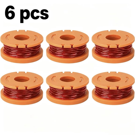 Vruelia 6-Pack WA0010 Weed Eater String Replacement for Worx Select Electric String Trimmer, 10ft, 0.065-Inch