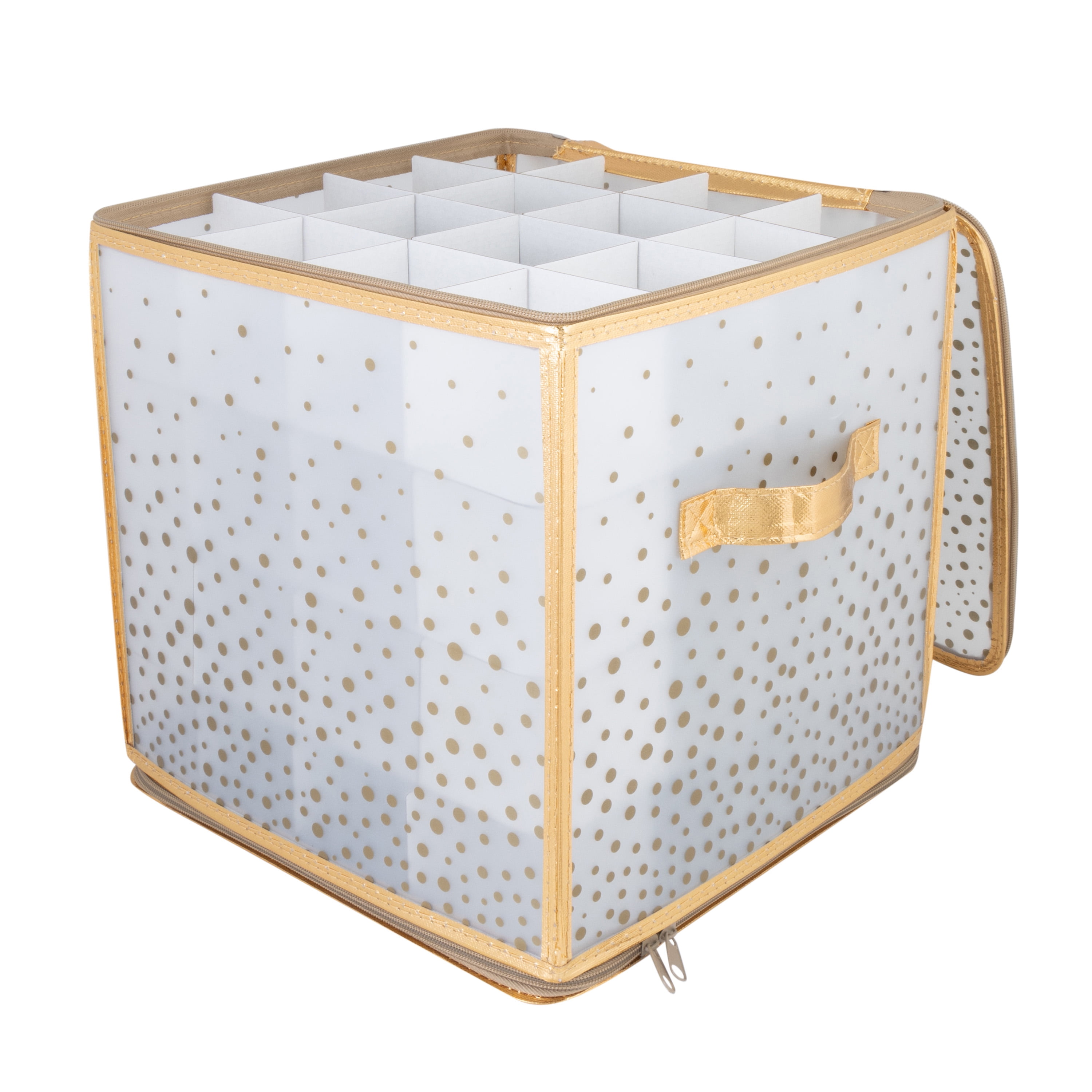 Simplify 27Count Christmas Holiday Ornament Organizer Bin in Gold