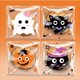 thumbnail image 2 of 100 bolsas de plástico autoadhesivas para regalo de galletas y dulces de Halloween, bolsas para envolver bocadillos, suministros de decoración para fiestas de Halloween, regalos para niños, 2 of 4